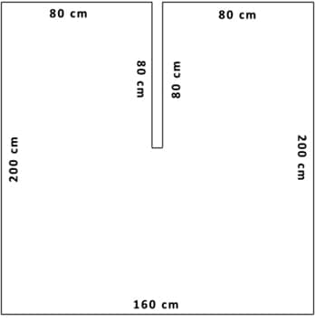 Splitlagen U lagen - 80cm eksempel