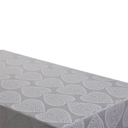 Hearts damask tablecloth from Engholm