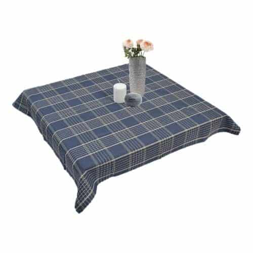 Trend Check damask tablecloth in blue from Engholm