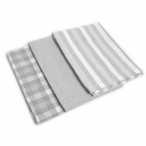 Package of 3 Tea Towels in recycled cotton from Engholm