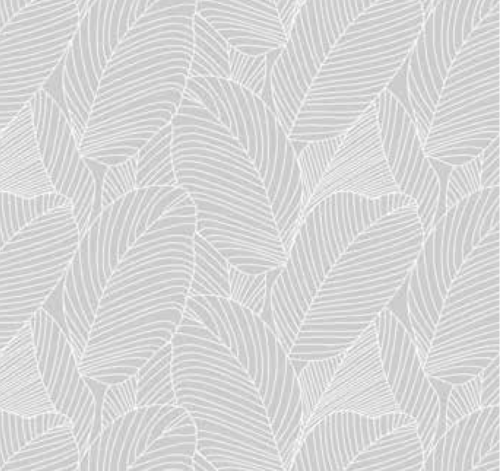 Voksdug grå med hvidt bladmønster