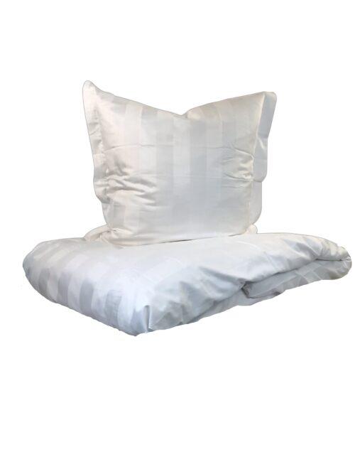 Satin sengesæt hvid