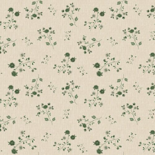 Voksdug - EVORA- Enfarvet blomster - Grøn - 140 cm - 20m pr. rulle
