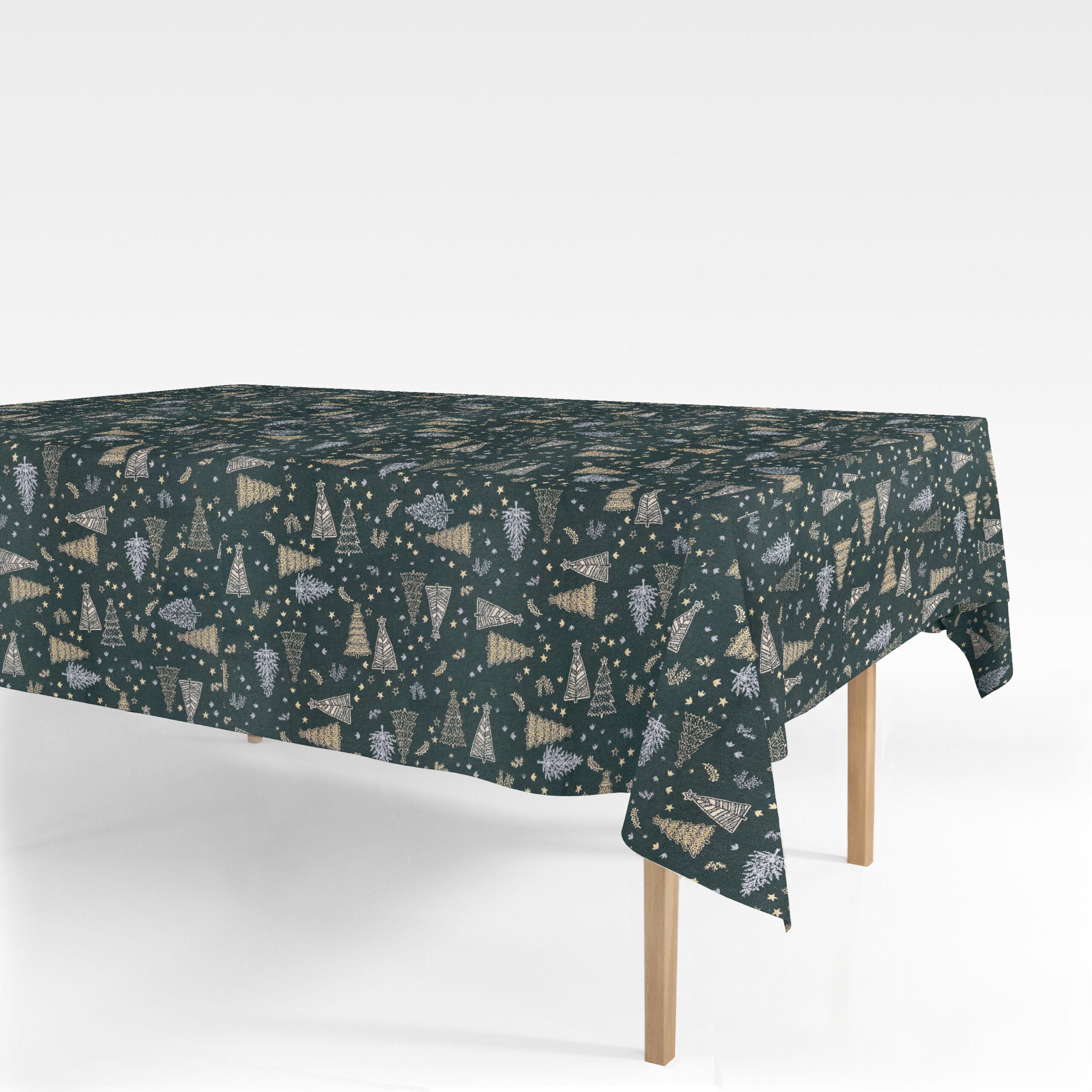 Tekstildug med Antiskrid - Rotterdam - Grøn - JUL - 140 cm
